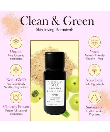 USDA Organic Radiance Superfruit Vitamin C Booster Powder - All Skin Types Plant-Based Skincare 12g - No Synthetics - Buy Online on GoSupps.com