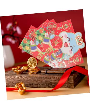 ABOOFAN 72 pcs Red Envelope Cartoon Wallet Purse Bunny Purse Festive Cartoon Money Bag New Year Gift Bag Chinese Style Bunny red envelopes China Year red Envelope Rabbit Modeling - Buy Online on GoSupps.com
