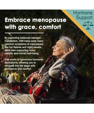 DIM Supplement 200mg/400mg - Menopause Support for Women | Hot Flashes Mood Swings Sleep Disturbances Hormone Balance & PMS Relief | Estrogen Supplement with DIM SGS & Dong Quai - Buy Online on GoSupps.com