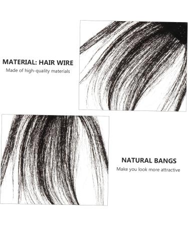 LALAFINA Bangs Wig Piece Human Hair Bangs Clip on Bangs Hairpieces Bangs Hair Clip Extension Fake Hair Bangs Mini Clips for Hair Woman Clip Hair Fringe Edge Hair Strands Women's One-piece 20x7cm Black - Buy Online on GoSupps.com