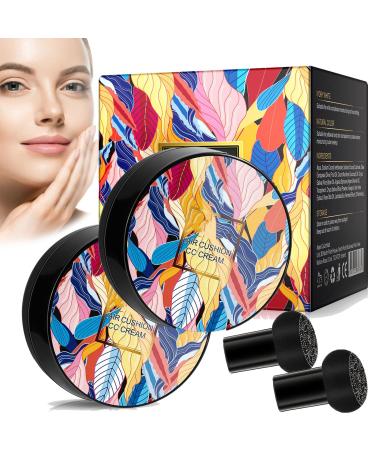 Indicativet Makeup 2024 New Mushroom Head Air Cushion CC Cream Air Cushion CC Cream Mushroom Head CC Cream Air Cushion for Women (Ivory+Natural)