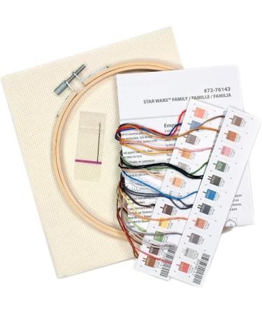 Star Wars Family Counted Cross Stitch Kit | 72-76143 | 14 Ivory Aida | 6 Diameter - Buy Online on GoSupps.com