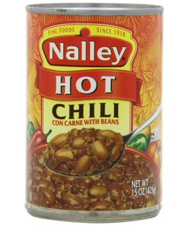 Nalley Hot Chili with Beans 14-Ounce Cans (Pack of 8)