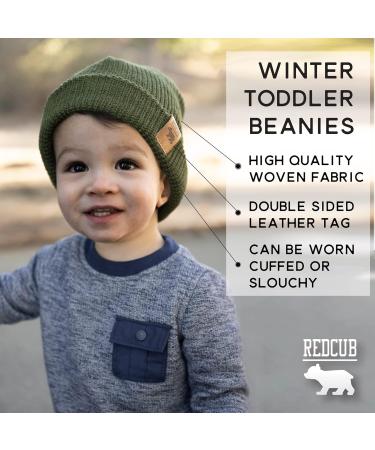 RED CUB Toddler Baby Beanie | Knit Winter Hat | Forest Green | 12-36 Months - Buy Online on GoSupps.com