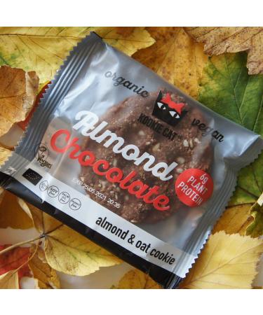 Kookie Cat Vegan Vanilla Chocolate Chip Cookies Individually Wrapped Gluten Free Soy Free Organic & Organic Cashews & Oats - 12 X 50g Multipack - Buy Online on GoSupps.com