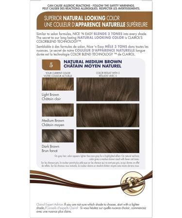 Clairol Nice'n Easy Liquid Permanent Hair Dye 5/118 Natural Medium Brown Hair Color 1 Count 5/118 Natural Medium Brown 1 count (Pack of 1) - Buy Online on GoSupps.com