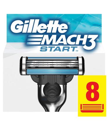 Gillette Mach 3 Start Replacement Safety Razor 8 pieces Start 1 piece (8 pack)