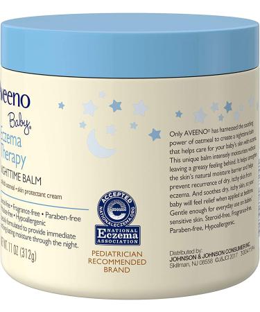 Aveeno Baby Eczema Therapy Nighttime Balm | Soothes Dry Itchy Skin | Hypoallergenic & Fragrance-Free | 11 oz - Buy Online on GoSupps.com