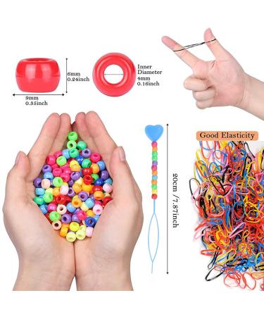 Rubber Hair Band Remover Cutter + Quick Beader Set with 500 Color Elastic Hair Ties - Perfect for Toddlers, Girls, and Women - Buy Online on GoSupps.com