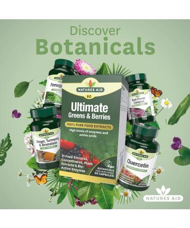 Natures Aid Ultimate Greens & Berries 60 Capsules - Superfood Supplement for Energy and Immunity - Buy Online on GoSupps.com