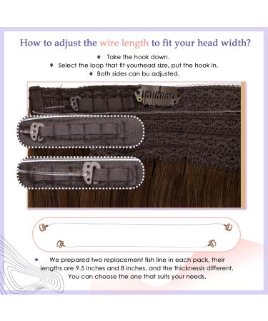 Vivien Wire Extensions | Real Remy Hair Balayage #4/27/4 - Chocolate Brown & Caramel Blonde - 45cm - Buy Online on GoSupps.com