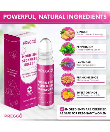Morning Sickness Relief Roller | Natural Nausea Relief for Pregnant Women | 10ml Bottle - Best Solution for Pregnancy Nausea Relief - Buy Online on GoSupps.com