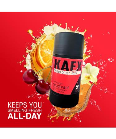 Citrus Blast Deodorant - Organic Aluminum-Free Coffee Oil-Infused Long-Lasting Odor Protection for Men & Women - 2.65 oz/75 g - Paraben-Free - Buy Online on GoSupps.com