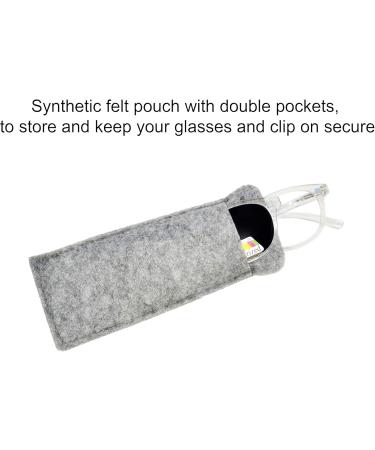 ALANNAH Women's Reading Glasses with Detachable Clip-On Polarized Lens | Clear Frame (+2.50) - Stylish & Versatile Eyewear - Buy Online on GoSupps.com