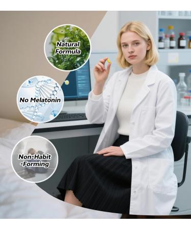 Melatonin-Free Sleep Aid for Adults with GABA & Seaweed Extract - Natural Supplement for Deep Sleep & Waking Up Refreshed, Stress Relief & Cognitive Support - Non-Habit Forming, 60 Capsules 60 Count (Pack of 1) - Buy Online on GoSupps.com