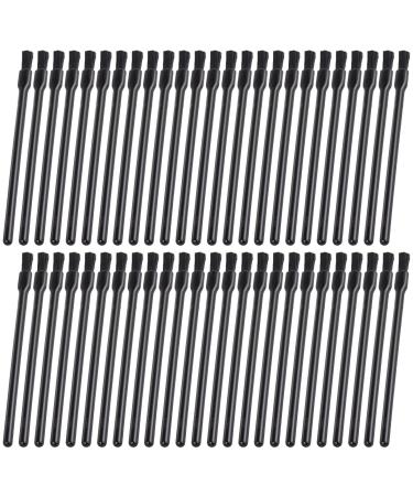 50 Pcs Disposable Lip Brushes Nail Polish Brushes Lip Gloss Applicators Lipstick Wands Makeup Cosmetic Tools Black