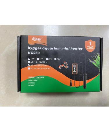 Buy Hygger 15W Mini Aquarium Heater for Betta & Turtles Digital Display Suitable for Fresh Water Up to 10L | International Shipping - Buy Online on GoSupps.com