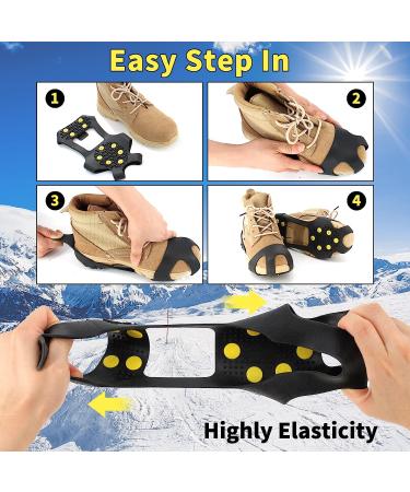 Xproutdoor Ice Cleats Snow Grips - 10 Steel Studs + 20 Extra Replacements for Non-Slip Traction on Shoes/Boots - Snow Ice Walking Gear - Buy Online on GoSupps.com