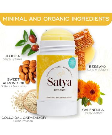 Satya Organic Eczema Balm - Easy Glide Eczema Chafe Stick - Full Body Chafing Balm - Eczema Cream Baby and Adults - 1 oz Eczema Treatment Eczema Glide Stick - Buy Online on GoSupps.com