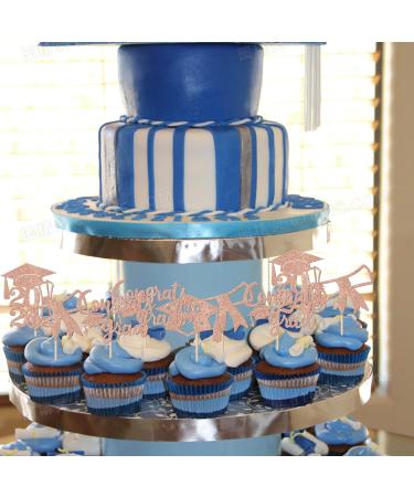 Xsstarmi 36 Pack Glitter 2024 Graduation Cupcake Toppers Class of 2024 Graduation Cap Diploma Cupcake Food Picks Congrats Grad 2024 Graduation Party Cake Decorations Rose Gold - Buy Online on GoSupps.com