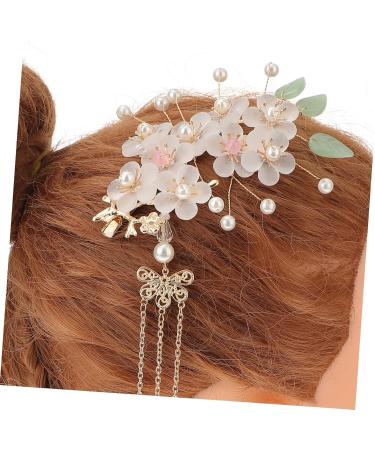 minkissy 2 Pairs Antique Hairpin Headdress Chinese Hanfu Vintage Chinese Hair Clip Wedding Hair Floral Hair Pin Hanfu Tassel Clip Chinese Hair Comb Hair Charms Crystal China Pearl Bride - Buy Online on GoSupps.com