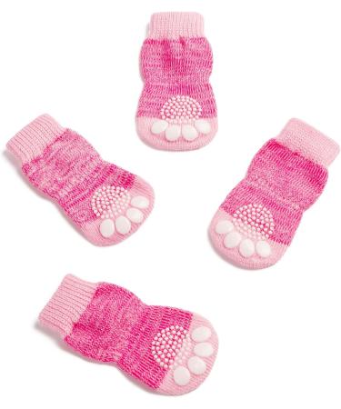 Pet Heroic Indoor Anti-Slip Socks for Dogs & Cats - 8 Sizes (S to 5XL) - Paw Protection & Traction with Silicone Gel - Pink Mode - Buy Online on GoSupps.com