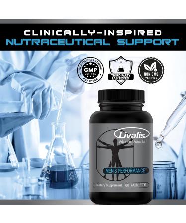 Livalis Male Enlargement Formula- Add up to 6" Fast Size Energy & Stamina with L-Arginine & Adaptogens Optimized Absorption for Size Strength & Recovery - 60 Tablets - Buy Online on GoSupps.com