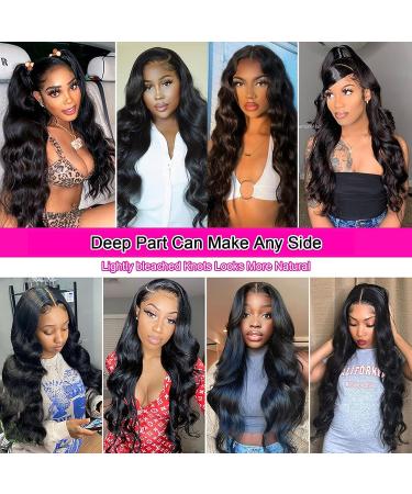 26 Inch Aicrelery HD Lace Front Body Wave Wig | Pre Plucked with Baby Hair | 180% Density Brazilian Human Hair Wig for Black Women - Natural Color - Buy Online on GoSupps.com