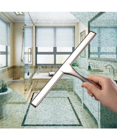 Hiware Stainless Steel 10-Inch Shower Squeegee for Shower Doors, Bathroom, Window, and Car Glass - Silver - Buy Online on GoSupps.com