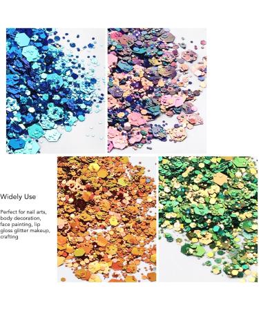 12 Colors Chunky Holographic Body Glitter Gel - Face Nail Art & Halloween Sparkles - Buy Online on GoSupps.com