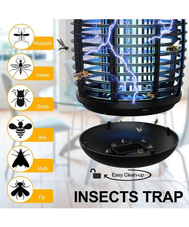 4200V Electric Bug Zapper - High Powered Waterproof Mosquito Trap for Indoor and Outdoor Use - Fly Control for Home, Kitchen, Backyard, Camping - Black - Buy Online on GoSupps.com