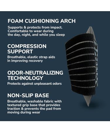 Dr. Scholl's Plantar Fasciitis Relief Arch Support Sleeve - Cushioned Compression Band for All-Day Wear - Unisex Comfort for Achy Feet - 1 Pair - Buy Online on GoSupps.com