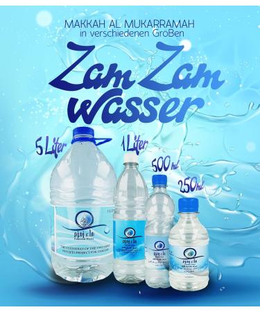 Buy Zam Zam Water (1L) - Makkah Al Mukarramah Spring Water | Authentic Zemzem Suyu Online - Buy Online on GoSupps.com