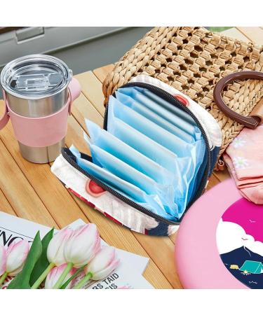 Santa Claus Pattern Women Bands Storage Bag - Big Capacity Menstrual Cup & Makeup Organizer for Travel | 1 Count - Buy Online on GoSupps.com
