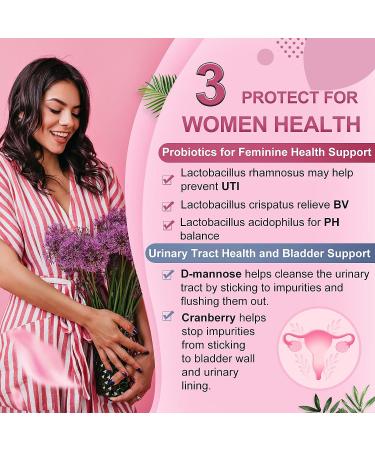 Organic Probiotics for Women with Cranberry, D-Mannose, Prebiotics - 50 Billion CFUs for Digestive Health, Gut Health, Immune Booster, Weight Management - Buy Online on GoSupps.com