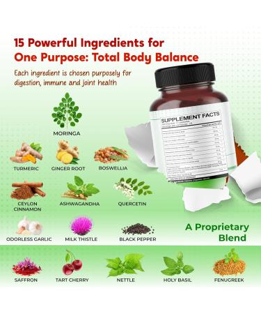 Moringa Turmeric Ginger Root Ceylon Cinnamon Boswellia 150 count (pack of 1) - Buy Online on GoSupps.com