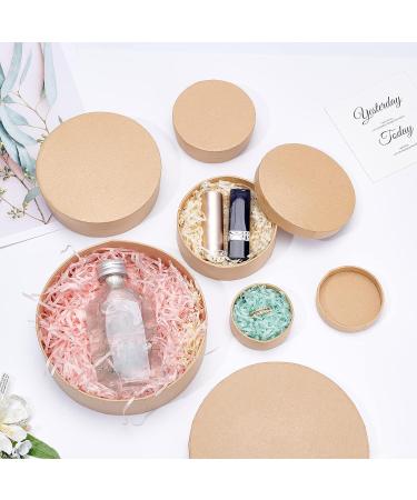 BENECREAT Papier Mache Flat Round Boxes - Nesting Stacking Craft Paper Gift Box Set for Festive Packaging - 5 Sizes - Buy Online on GoSupps.com