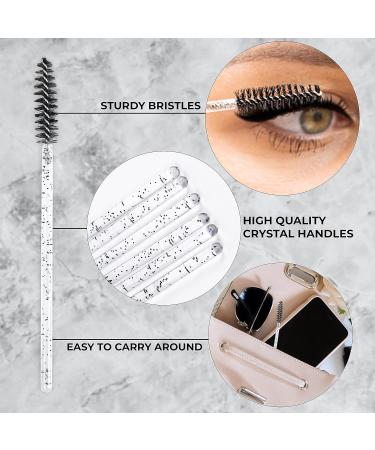 Eyelash Brush Pack of 200 Multicolor - Bendable Lightweight Disposable Mascara Wands - 10cm Long Eyelash Spoolies for Lash Extensions Eyebrows Contouring and Makeup - Multicolor - Buy Online on GoSupps.com