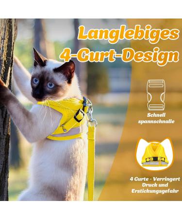 Supet Cat Dishes: Soft Yellow Cat Vest for Kittens & Small Dogs (M 33-38 cm) | International Shipping - Buy Online on GoSupps.com