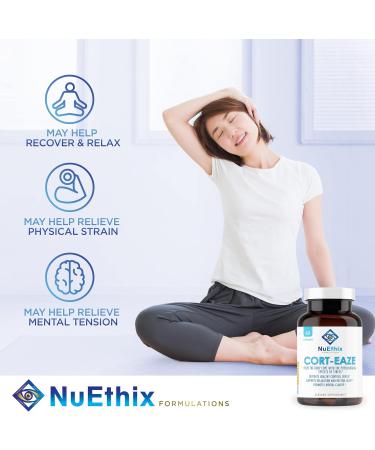 NuEthix Formulations Cortisol and Thyroid Support Supplement Bundle: Cort-Eaze Cortisol-Control Supplement 60 Capsules 30 Servings and Thyro-Boost Essentials 90 Capsules - Buy Online on GoSupps.com