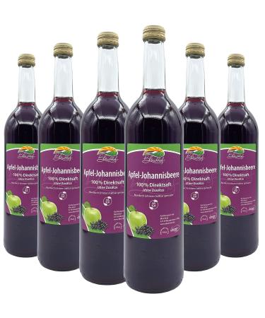 Bleichhof Apple-Currant Juice - 100% direct juice vegan WITHOUT added sugar pack of 6 (6x 0.72l) fruit mixes 8.470kg