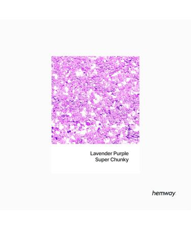 Hemway Premium Ultra Sparkle Glitter - Lavender Purple Super Chunky (100g) for Arts Cosmetics Resin & Festivals | Multi-Purpose Metallic Flake - Buy Online on GoSupps.com