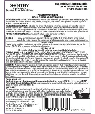 SENTRY PurrScriptions Flea and Tick Topical for Cats | 3 Month Supply | - Buy Online on GoSupps.com