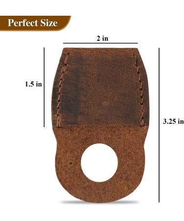 CestAntiQ Handmade Leather Thumb Guard and Finger Protector for Carpenter Carving - Brown - Buy Online on GoSupps.com