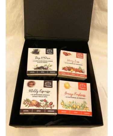 my Emotions Beauty Always Fresh Gift Set Gift Box with 4 Handmade Natural Soaps: Orange Freshness Soap Worry Less Soap Deep N Pure Soap Vitality Espresso Soap - Buy Online on GoSupps.com