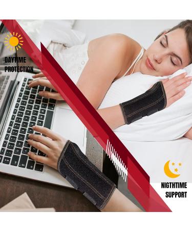 Breathable Carpal Tunnel Wrist Brace for Men & Women - Adjustable Night Support for Tendonitis, Arthritis - S/M Right Hand - Buy Online on GoSupps.com