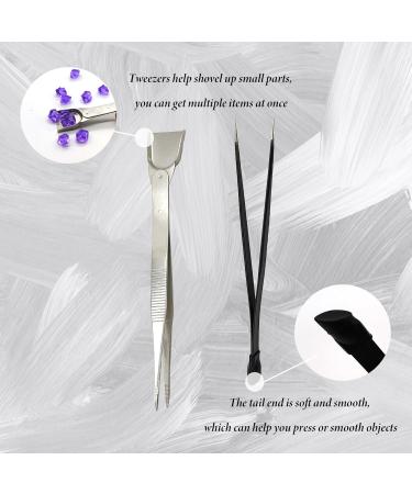 LIANCHEN 3 Pieces Stainless Steel Tweezers Kit Tweezers Tip Jewellery Pick Up Tool Multifunctional Tweezers Jewellery Pick Up Tool for Nail Art Jewellery Making DIY Small Objects - Buy Online on GoSupps.com