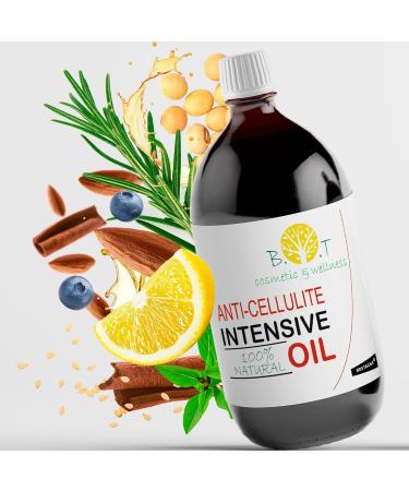 Natural Weight Loss Fat Burner Anti Cellulite Oil with Lemon, Rosemary, Cinnamon, Basil & Juniper Berry - 250ml - Buy Online on GoSupps.com