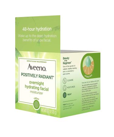 Aveeno Positively Radiant Overnight Hydrating Facial Moisturizer - 1.7 oz - Buy Online on GoSupps.com