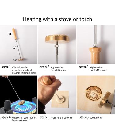 STAMTECH Custom Metal Branding Iron for Wood, Leather, and More - Personalized and Durable (1x1) - Buy Online on GoSupps.com